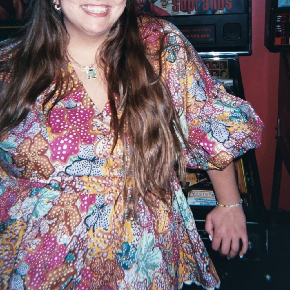 Kika Vargas x Target Anemone Floral Scallop Edge Wrap Top